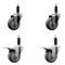 Service Caster 3.5'' Gray Poly Swivel 1'' Expanding Stem Caster Set 2 Total Lock Brakes, 4PK SCC-EXTTL20S3514-PPUB-2-S-2-1 - alternate 1